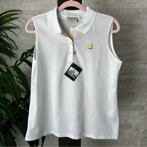 Bobby Jones Masters Augusta Golf Shop Italian Cotton Sleeveless Polo Size M NWT